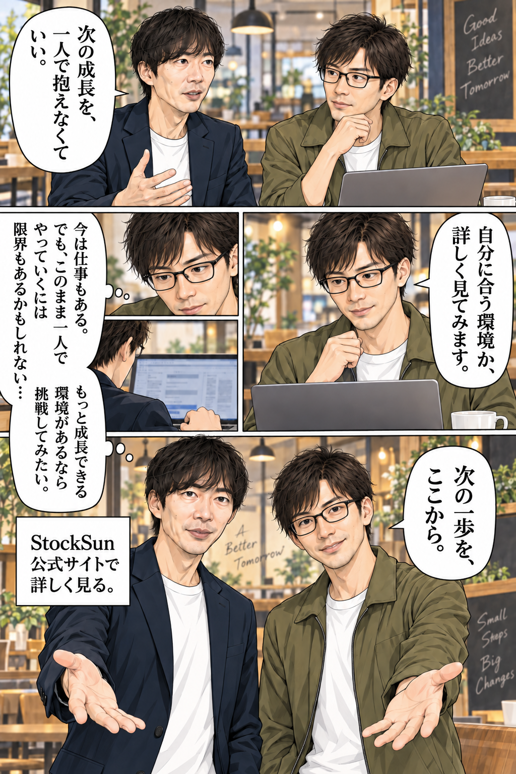 StockSunサロン紹介漫画 10ページ目